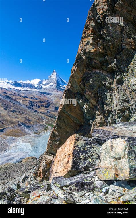 A Look At The Matterhorn Zermatt Canton Of Valais Pennine Alps