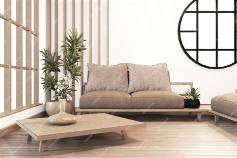 Premium Photo Interior Zen Modern Living Room Japanese Style