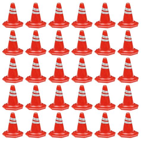 50pcs Mini Traffic Cones Tiny Simulation Safety Roadblocks Simulation