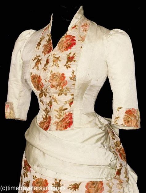 All The Pretty Dresses 1880s Rose Print Bustle Dress Victorian Era Fashion 1880s Fashion