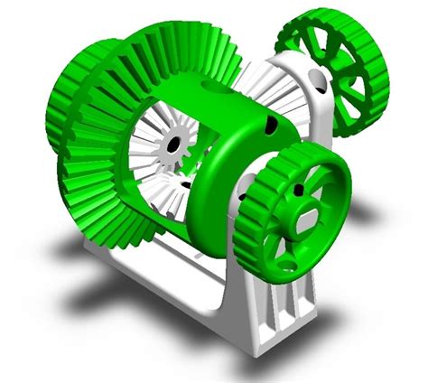 Functional Differential Gear System By Thing O Fun Thingiverse