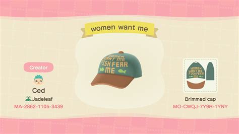 Animal Crossing Hat Women Want Me Fish Fear Me Hat Parodies Know