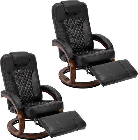 RecPro Nash RV Euro Chair Recliner In Black Modern Design RV