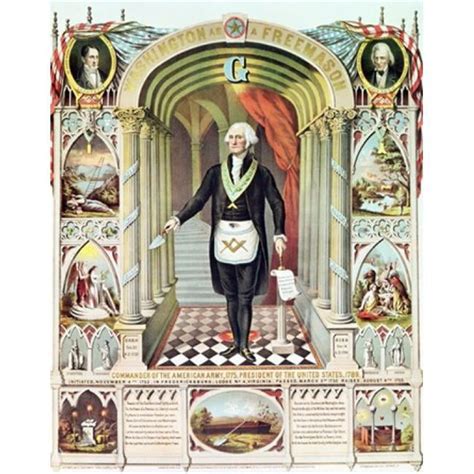 George Washington As A Freemason Poster Print 11 X 14 In Walmart