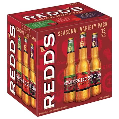 Redds Variety Pack Beer 12 Oz Bottles Shop Hard Cider At H E B
