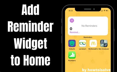 How To Add Reminder Widget To Iphone Home Screen
