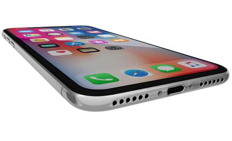Apple Iphone X Silver 3d Model 39 3ds Blend C4d Max Fbx Lwo