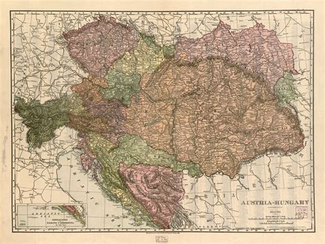 Austria Hungary In 1906 Panoramic Map Map Austria