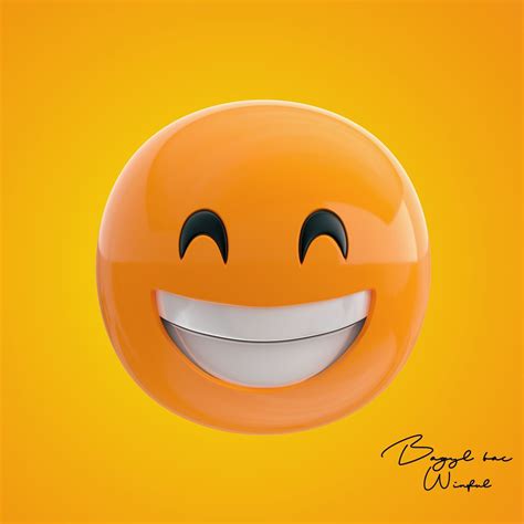 Emoji Beaming Face With Smiling Eyes 3d Model Cgtrader