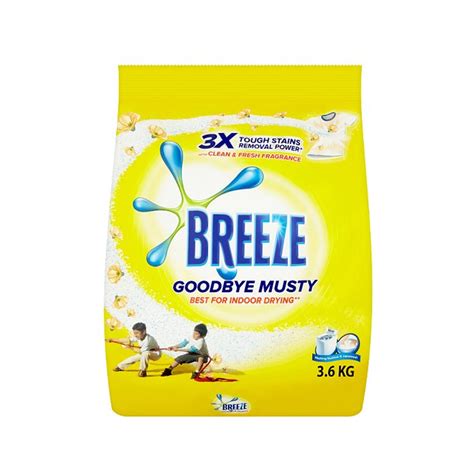 Breeze Detergent Powder Goodbye Musty 3.6Kg | Shopifull