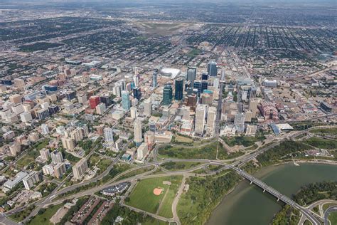 Aerial Photo Downtown Edmonton Alberta