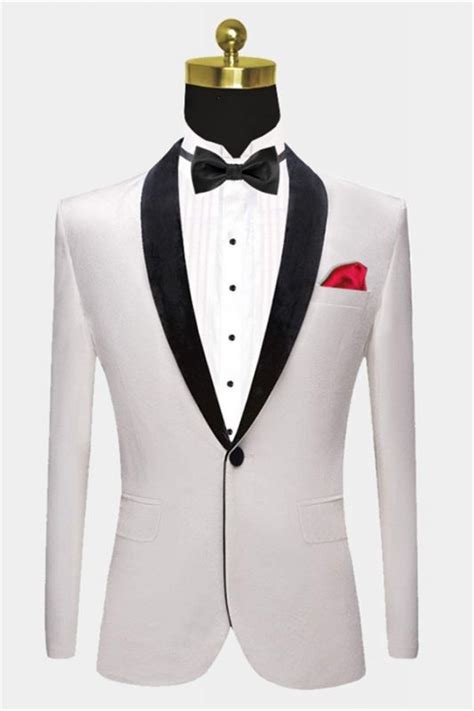 White Velvet Blazer Jacket Formal Business Slim Fit Dinner Suits