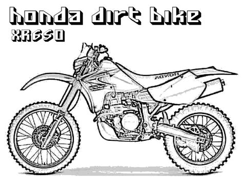 Honda Dirt Bike Coloring Sheets Coloring Pages