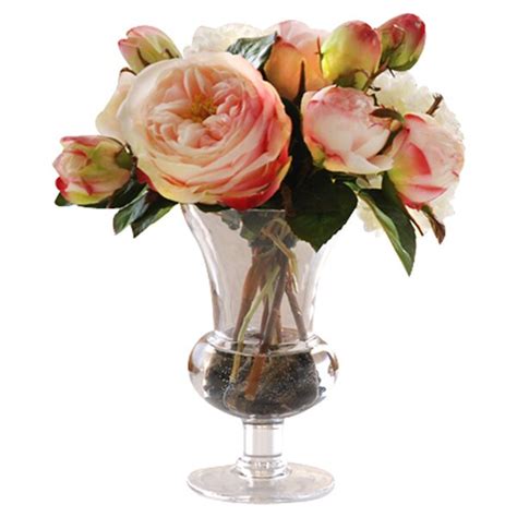 jane seymour botanicals roses centerpiece in decorative vase and reviews