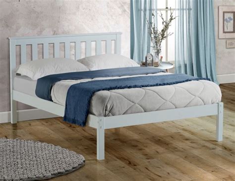 Denver White Solid Wooden Bed Frame 5ft King Size