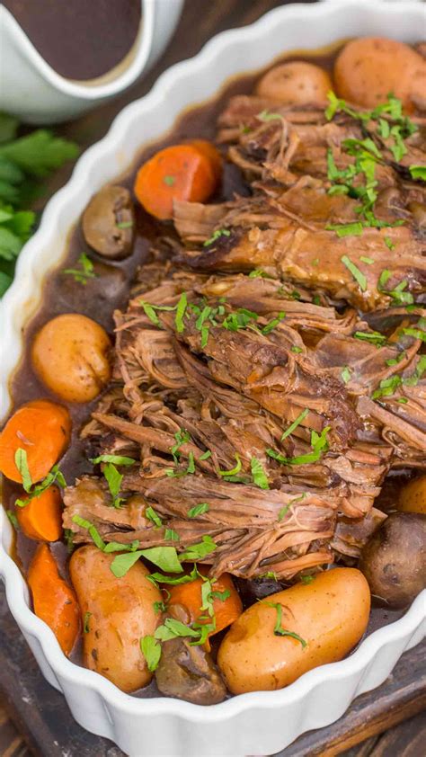 Comforting meal with tender (not mushy) vegetables, fall apart beef and delicious gravy! Best Ever Instant Pot Pot Roast Video - Sweet and Savory ...