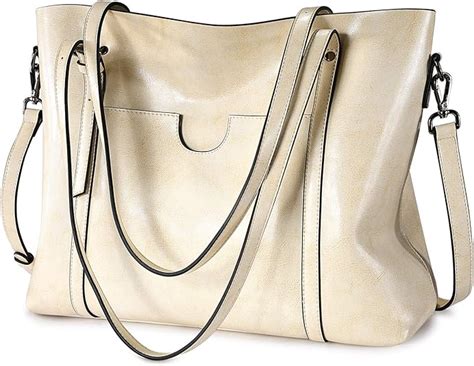 S Zone Genuine Leather Tote Handbag Shoulder Bag For Women Daily Work
