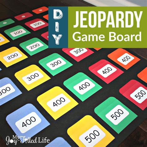 Diy Jeopardy Game Board Jeopardy Game Board Games Make Your Own