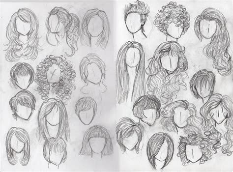 Hair Study Females By Moon Shyne On Deviantart