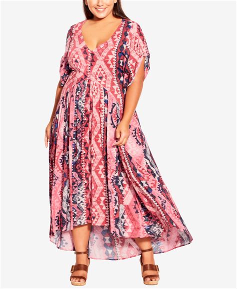 Avenue Plus Size Val Print Dress In Bandana Modesens