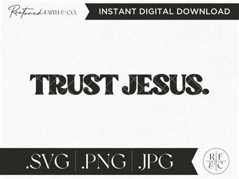 Trust Jesus High Quality Christian Bible Verse Scripture Clip Art Svg