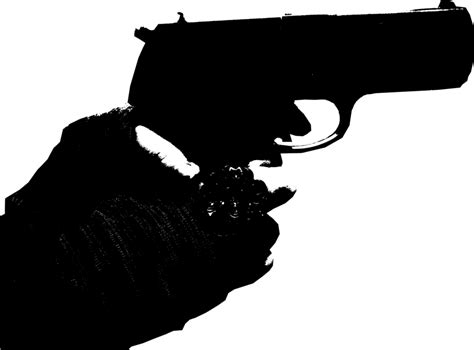 Firearm Pistol Silhouette Clip Art Gunshot Png Download 900666