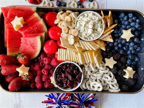 Easy 4th Of July Charcuteriecheese Board Red White And Blue