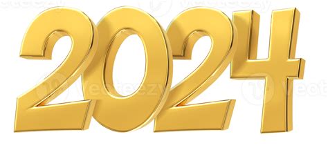 2024 Neu Jahr Gold Nummer Png 27256259 Png