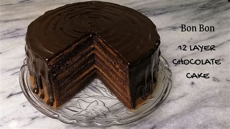 How To Make 12 Layer Chocolate Cake At Home Bon Bon Youtube