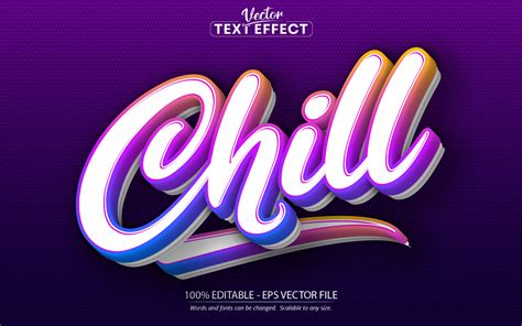 Chill Text Effect Minimal And Colorful Gráfico Por Mustafa Beksen
