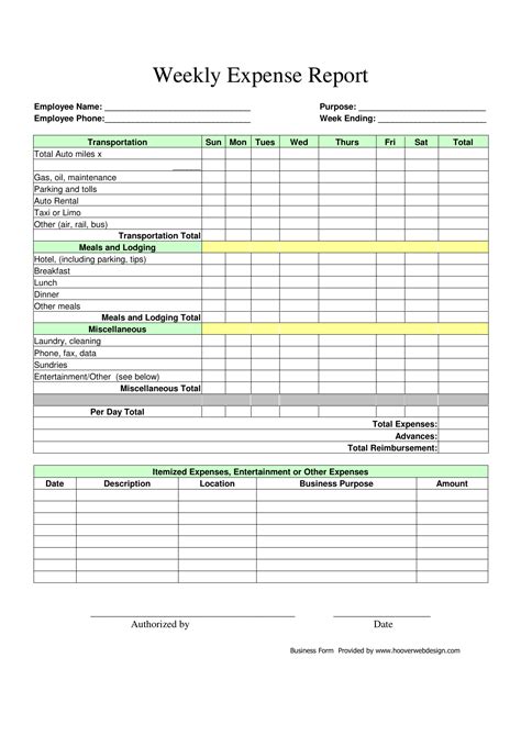 Company Expense Report Template Popular Professional Template
