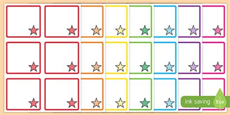 👉 Star Themed Editable Peg Labels Primary Resources
