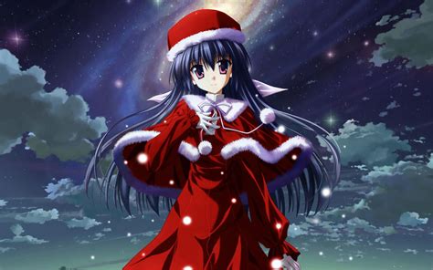 Cute Anime Girl Christmas Wallpapers Hd Pixelstalk Net