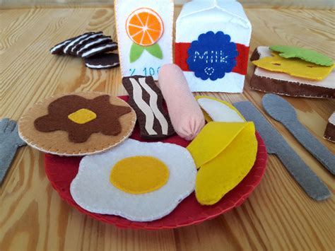 Felt Food Toysfelt Plan Toys Breakfast Menü By Handmadebydgncy On Etsy