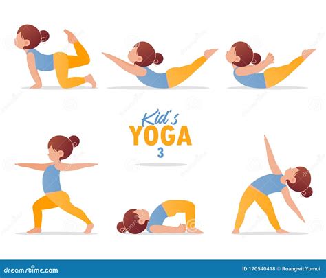 Juego De Yoga Infantil Gimnasia Para Niños Y Estilo De Vida Saludable