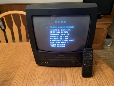 SYMPHONIC 13 CRT TV VCR VHS Player Recorder Combo Retro Gaming WF0213C