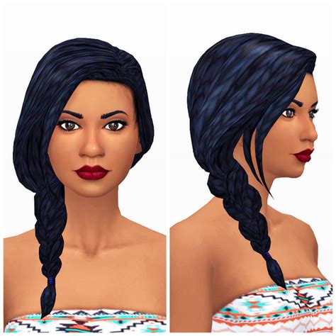 My Sims 4 Blog Get Together Side Braid Retexture By