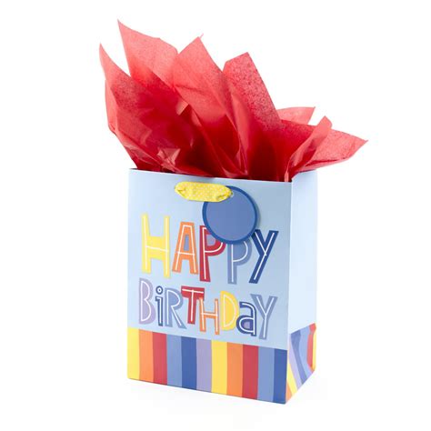 Hallmark Medium T Bag With Tissue Happy Birthday