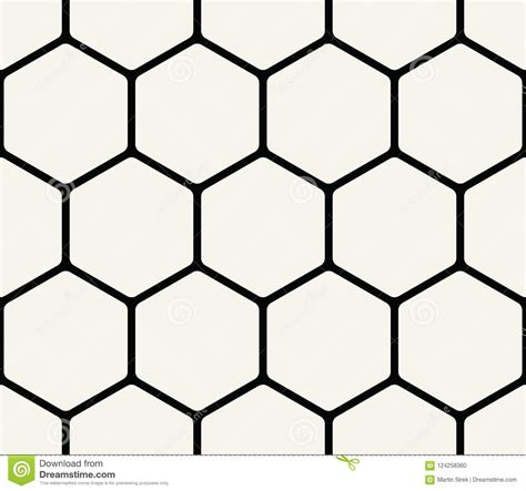 Geometric Hexagon Minimal Grid Graphic Pattern Stock Vector