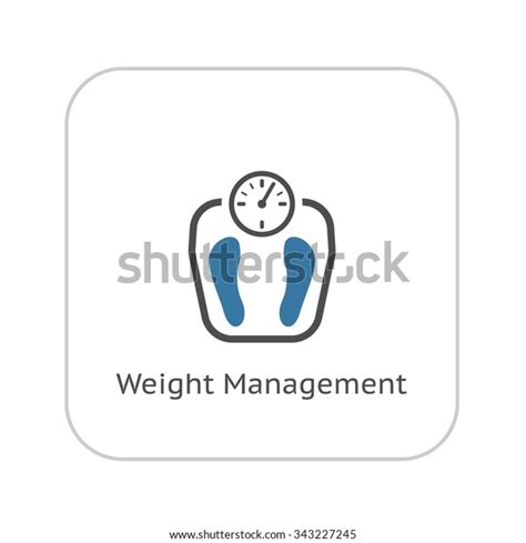 Weight Management Icon Flat Design Isolated Stock Vector Royalty Free