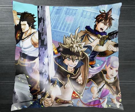 Anime Black Clover Asta Yuno Noelle Silva Fan Art Two Side Pillowcase Pillow Case Cover Cosplay