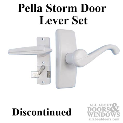 Pella Storm Door Lever Handle Set White Discontinued