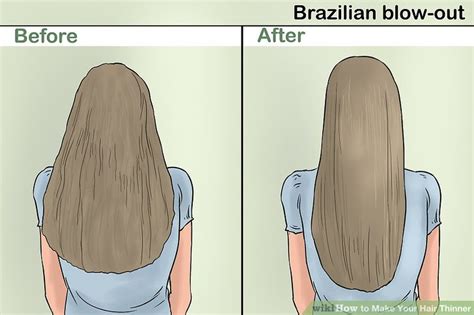 The oils can weigh the hair down and give it an even thinner appearance, said style director jerome. 3 Ways to Make Your Hair Thinner - wikiHow