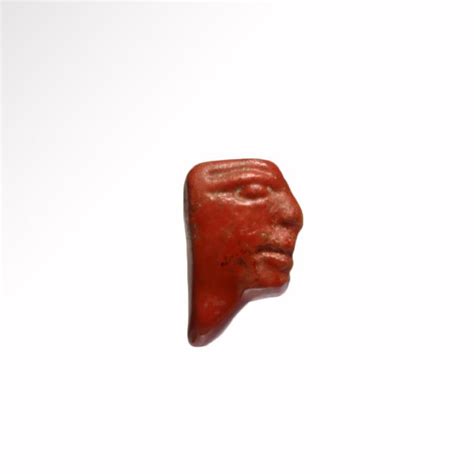 Ancient Egyptian Red Glass Inlay Of A Profile Head Catawiki