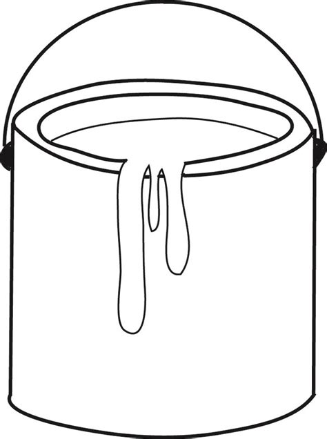 Paint Bucket Clip Art Sketch Coloring Page Paint Buckets Paint Cans
