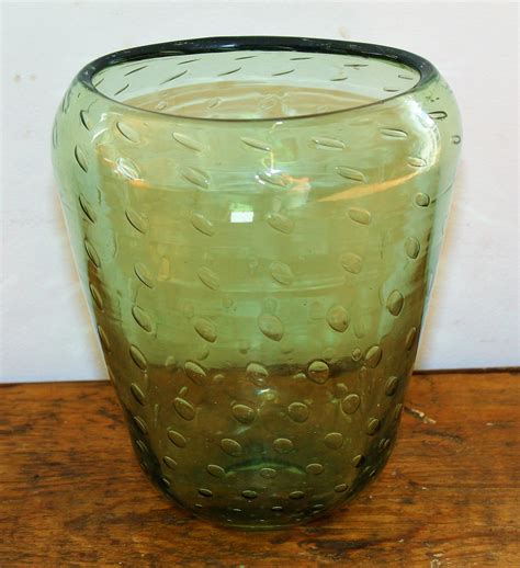 Vintage Bubble Glass Studio Vase Ceramic Pot Decor Antique Etsy