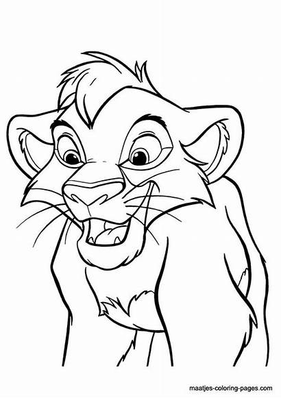 Lion Coloring King Pages Simba Kiara Disney