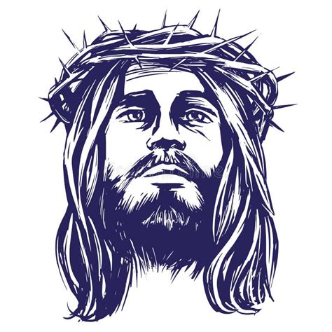 Jesus Christ The Son Of God In A Crown Of Thorns On His Head A Symbol