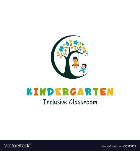 Kindergarten Logo Template Royalty Free Vector Image