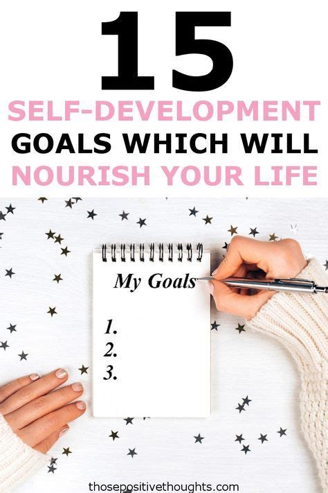 Self Development Goals To Nourish Your Life Self Development Self